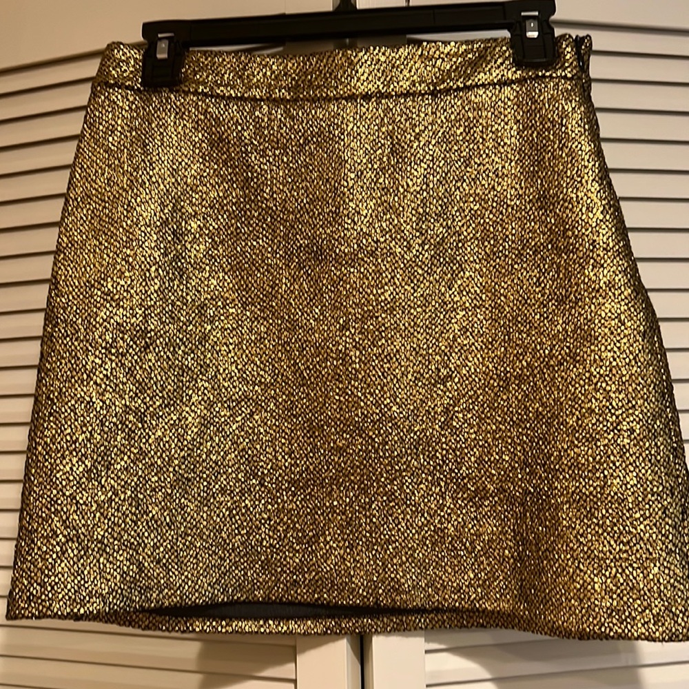 Milly modern mini skirt in gold